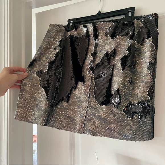 NWT Free People Skinny Sequin Camo Mini Skirt - Picture 11 of 16